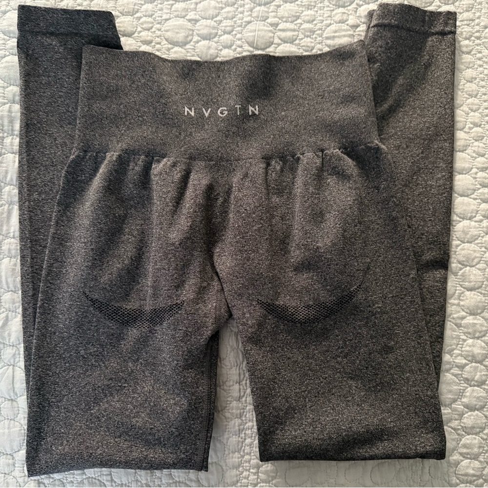 NVGTN Speckled Contour Seamless Leggings (S) - Black